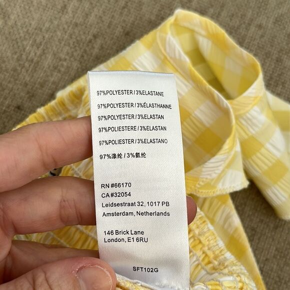 NWOT SNDYS Croatia Top in Yellow Gingham -sold on revolve - Picture 7 of 7
